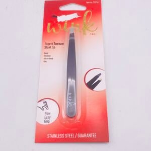 “WINK BY T&G Expert Tweezer Slant Tip Black TG744 Stainless Steel”