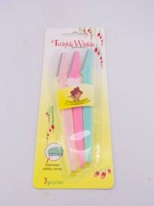 eyebrow razor 3 PCS set with stainless safety cover