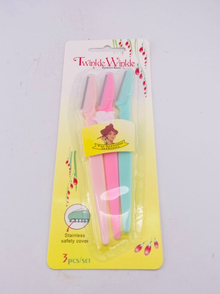 TWINKLE WINKLE Eyebrow Razor T3097, 3-piece set for precise eyebrow shaping and facial hair removal