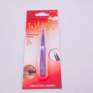 “Silver slant tip stainless steel eyebrow tweezer TG744”