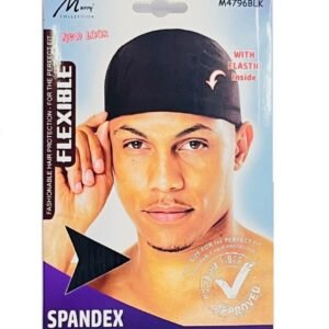 MAGIC COLLECTION BLACK M4796BLK SPANDEX EXPANDABLE FLEXIBLE DOME CAP