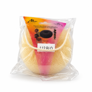 Blonde Foam Bun Shaper circular foam hair donut with elastic band