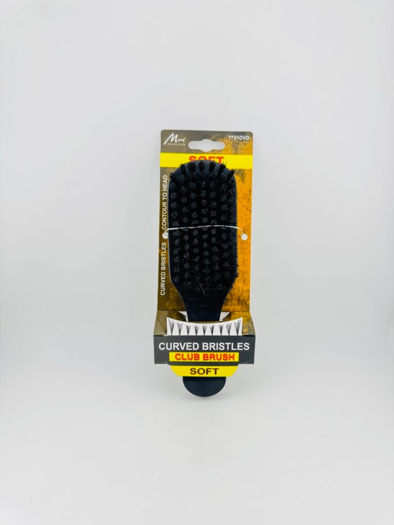 Murry’s Curved Bristles Club Brush Soft 7721CVD for gentle grooming and wave styling.