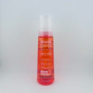 Cantu Shea Butter Wave Whip Curling Mousse for soft curls and frizz control.