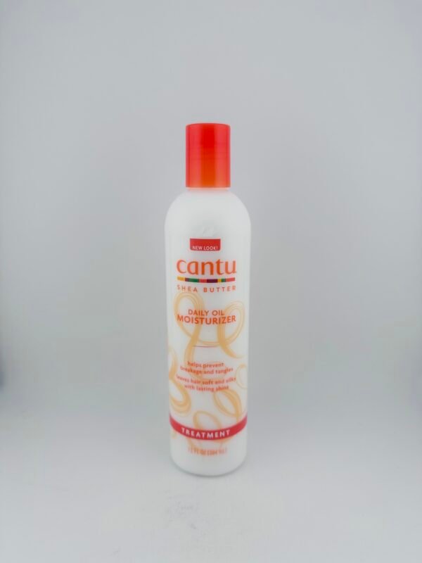 Cantu Shea Butter Daily Oil Moisturizer for dry hair hydration and shine.