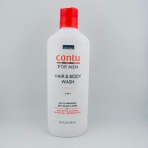 Cantu for Men Hair and Body Wash 2-in-1 for cleansing hair and skin.