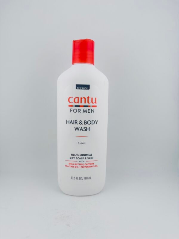 Cantu for Men Hair and Body Wash 2-in-1 for cleansing hair and skin.