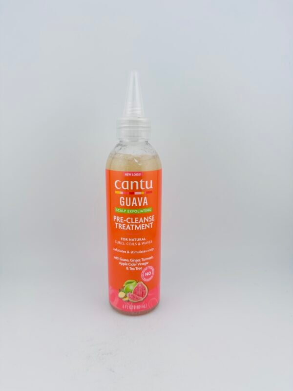 Cantu Guava Pre-Cleanse Treatment for removing buildup and detangling hair before shampooing.