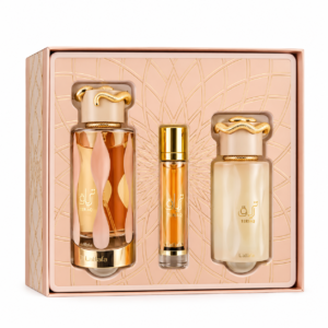 Lattafa Teriaq Eau de Parfum Gift Set on white background