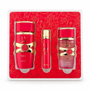 Lattafa Yara Candy Eau de Parfum Gift Set on white background
