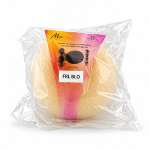 Large Blonde Hair Donut foam bun shaper FRL BLO in transparent packaging