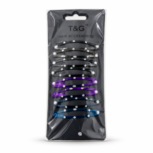 T&G Rhinestone Hair Clips decorative multicolour snap hair clips