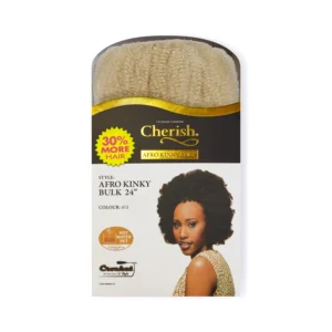 Cherish Afro Kinky Bulk Human Hair in Colour 1