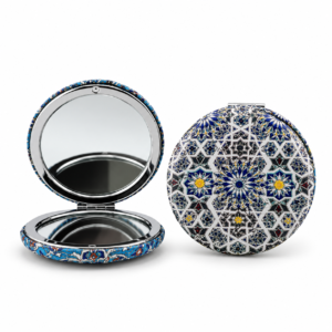 Blue Mandala Compact Mirror round folding makeup mirror