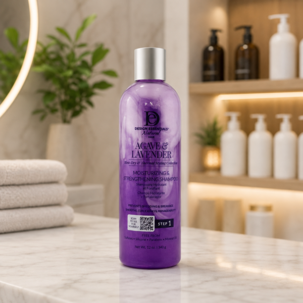 Stylish bathroom shampoo product shot
