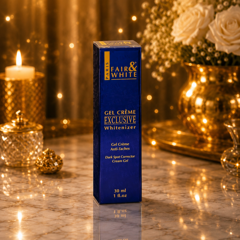 Elegant skincare with golden accents