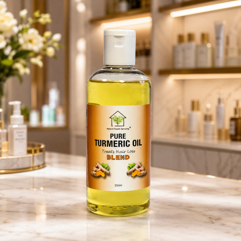 Pure turmeric oil in elegant setting
